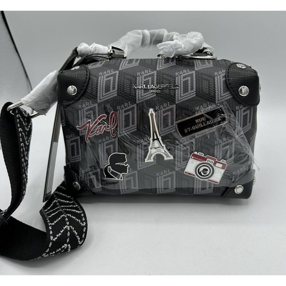 Karl Lagerfeld Bags Karl Lagerfeld Paris Valette Crossbody Handbag Purse Black Logo New Nwt